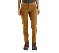 Carhartt Stretch Twill Double Front Trousers Pantalon Utilitaire de Travail, Marron, 12W/régulier Femme