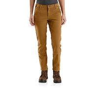 Carhartt Stretch Twill Double Front Trousers Pantalon Utilitaire de Travail, Marron, W2 Femme