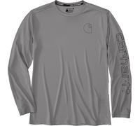Carhartt Force Sun Defender™ Relaxed-Fit, t-shirt manches longue S Gris Gris