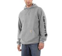 Carhartt Sweat à capuche Midweight Sleeve Logo Gris Taille S Homme