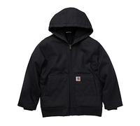 Carhartt Sweat à capuche pour garçon avec fermeture éclair sur le devant en toile isolée Active Jac, noir Caviar, XS (6)