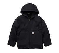 Carhartt Sweat à capuche pour garçon avec fermeture éclair sur le devant en toile isolée Active Jac, noir Caviar, XS (6)