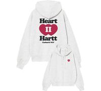 Carhartt - Sweat en coton - Hooded Heart II Hartt Jacket W Ash Heather pour Femme - Taille S - Gris Gris S