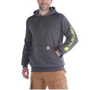 Carhartt Midweight Sleeve Logo Hooded Sweatshirt Capuche, Carbon Heather, L Homme