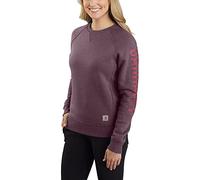 Carhartt Sweat-shirt à manches courtes et col rond pour femme Coupe décontractée, Blackberry Heather, Medium