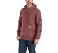 Carhartt Sweat-Shirt Courtes avec Logo et Manches mi-Longues Maillot de survêtement, Apple Butter Heather, XS Homme