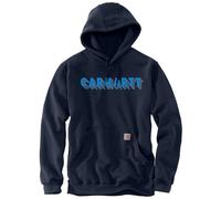 Carhartt Sweat-shirt graphique à logo Rain Defender, coupe ample, taille moyenne SWEATSHIRT Homme, bleu, M