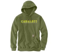 Carhartt Sweat-shirt graphique à logo Rain Defender, coupe ample, taille moyenne SWEATSHIRT Homme, Vert, L