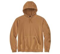 Carhartt Sweat-Shirt Graphique en Tissu éponge Teint en Tissu éponge de Poids Moyen pour Homme, Marron, Large