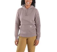 Carhartt Sweat-shirt graphique promotionnel à capuche Relaxed Fit Rain Defender SWEATSHIRT Femme, Violet, XS
