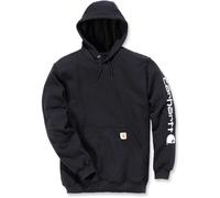 Carhartt Sweatshirt Midweight Signature Sleeve Logo Sweatshirt à capuche Noir XS