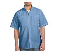 Carhartt T-shirt à manches courtes léger Chambray boutonné S200 Bleu Taille XL
