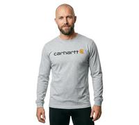 Carhartt Dearborn Relaxed Logo Manches longues, gris, Taille S