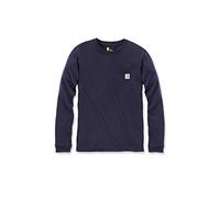 Carhartt T-shirt à manches longues avec poche pour femmes,Bleu Marine,XL