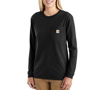 Carhartt T-shirt à manches longues avec poche pour femmes,Noir,S