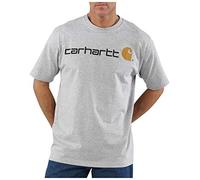 Carhartt T-Shirt Ample à Manches Courtes avec Logo Graphique pour Homme, Gris chiné, Taille M