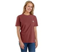 Carhartt T-Shirt Ample à Manches Courtes et Poche pour Femme, Bois de Grange, Taille S