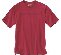 Carhartt T-shirt Dearborn Relaxed Logo manches courtes Homme XS rouge