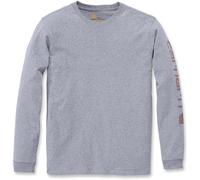Carhartt T-shirt femme Workwear Logo L/S T-shirt Heather Grey L