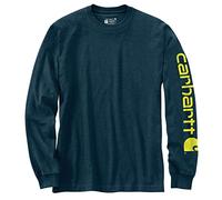 Carhartt T-shirt graphique à manches longues à manches longues et coupe décontractée SHIRT Homme, bleu, L