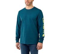 Carhartt T-shirt graphique à manches longues à manches longues et coupe décontractée SHIRT Homme, bleu, S