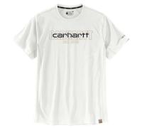 Carhartt Force Relaxed Fit Midweight Short-Sleeve Logo Graphic T-shirt, Cream, Taille S