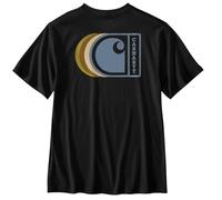 Carhartt T-shirt graphique pour homme, coupe ample, léger, manches courtes, dos en C, t-shirt graphique, Noir , L