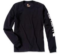 Carhartt T-shirt manches longues Sleeve EK231 – 100% coton, logo sur la manche – Noir taille M