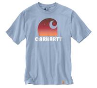Carhartt T-shirt pour homme Heavy C Graphic, Bleu brouillard, S