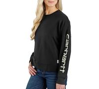 Carhartt Tencel Fiber Series Loose Fit Sleeve Graphic Sweatshirt Maillot de survêtement, Noir, X-Small Femme