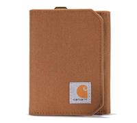 Carhartt Trifold Portefeuille Durable pour Homme, Disponible dans des Styles en Cuir et Toile, Canard en Nylon Brown, Taille Unique