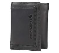 Carhartt Trois Volets, Portefeuilles durables pour Homme, Disponible Toile, Cuir Triple Couture (Noir), Taille Unique