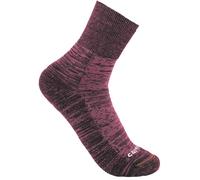 Carhartt Twin Knit Midweight Crew Chaussettes pour femmes, Magenta, Taille L