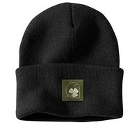 Carhartt Unisex Strickmütze Kleeblatt Beanie, Schwarz, 105217