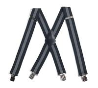 Carhartt Utility Suspender Jarretelles, Élastique Bicolore (Noir/Rayures Acier), Taille Unique Homme