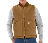 Carhartt V01 Gilet à col côtelé isolé ferme pour homme Coupe décontractée, Marron, 3X-Large