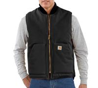 Carhartt Gilet Relaxed Fit Firm Duck Isolé Col côtelé Noir Taille L Homme