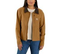 Carhartt Veste de travail Detroit en toile pour femme Coupe décontractée, Marron Carhartt, XS