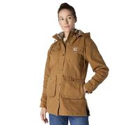 Carhartt Veste décontractée pour femme - Veste isolée en coton avec capuche amovible, Carharrt Brown, XL