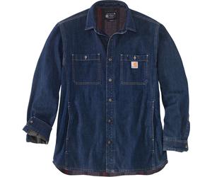 Carhartt Veste Denim Fleece Lined Snap Front Shirt Glacier M