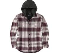 Carhartt Flannel-Fleece, chemise/veste à capuche S Beige/Rouge Foncé (W03) Beige/Rouge Foncé (W03)