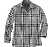Carhartt Veste Flannel Sherpa Lined Shirt Jac Asphalt S