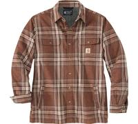 Carhartt Veste Flannel Sherpa Lined Shirt Jac Burnt Sienna S