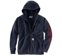 Carhartt Veste pour homme 105443 Rain Defender® coupe décontractée doublée en polaire avec logo graphique, bleu marine, 3X-Large Big