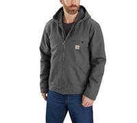Carhartt Veste utilitaire en coton duck délavé avec doublure en sherpa pour homme, coupe décontractée, gravier, Large