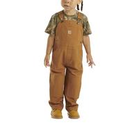 Carhartt Washed Bib Overalls Carhartt Brown 12 MO -Kids