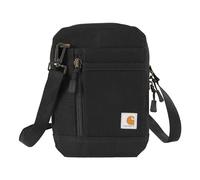 Carhartt Water Resistant Nylon Duck Crossbody Wallet W/Adjustable Strap and Zipper Closure, Black, One Size