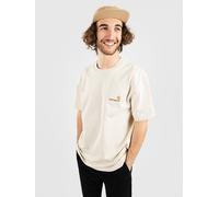 Carhartt WIP T-Shirt 'American Script' sable / blanc naturel, Taille XL