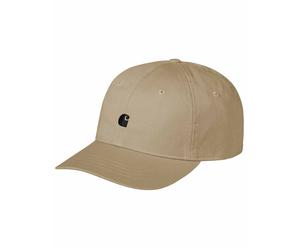 Carhartt WIP - Casquette à visière courbée - Madison Logo Cap Leather Black en Coton - Beige Beige
