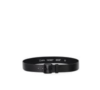 Carhartt Wip - Ceinture en cuir noir avec logo - Homme - Accessoires - Noir - Taille: M